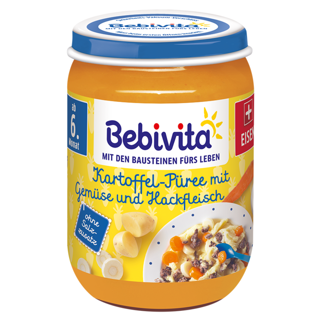 Bebivita Kartoffel-Püree mit Gemüse und Hackfleisch | Bebivita